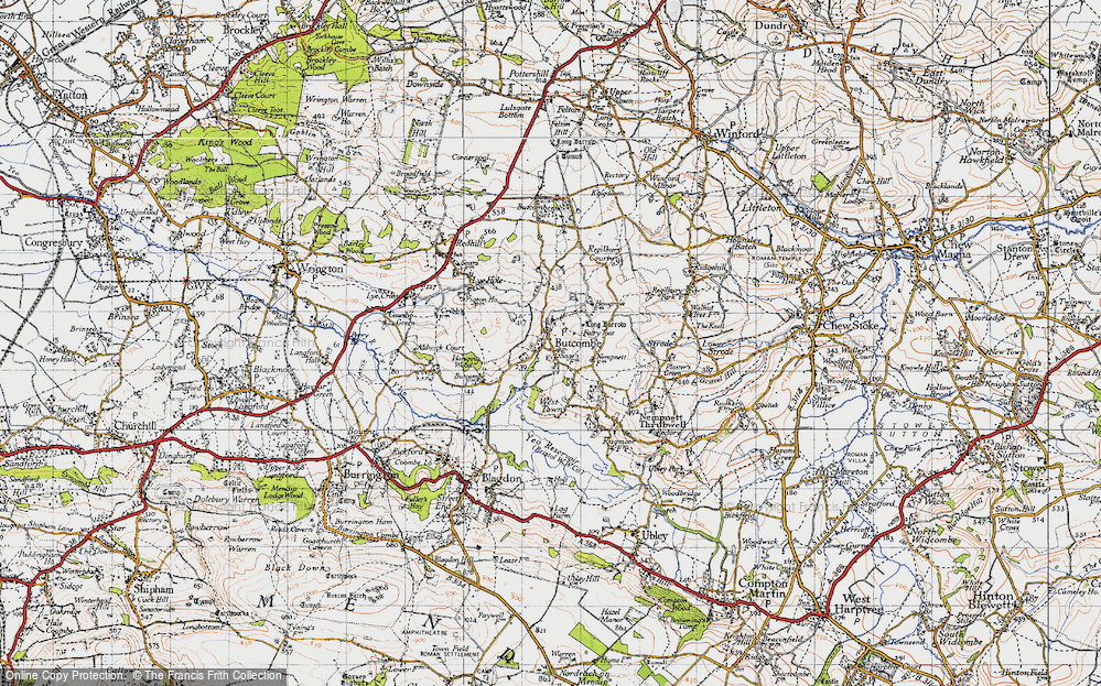 Old Map of Butcombe, 1946 in 1946