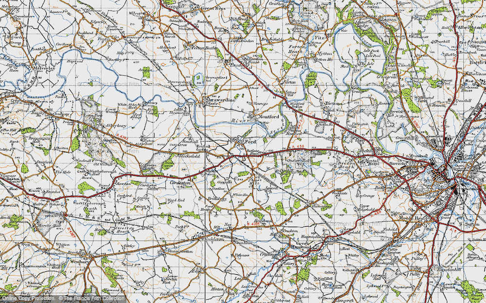 Old Map of Butlane Head, 1947 in 1947