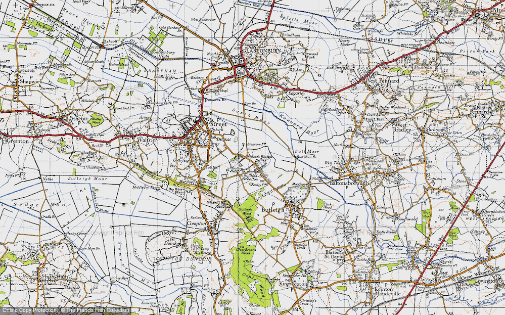 Old Map of Butleigh Wootton, 1946 in 1946