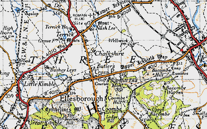 Old map of Bacombe Hill in 1946