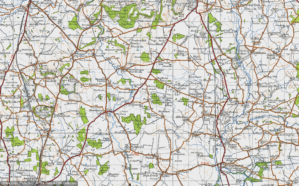 Old Map of Butlersbank, 1947 in 1947