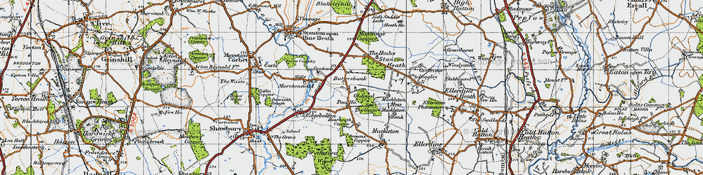 Old map of Butlersbank in 1947