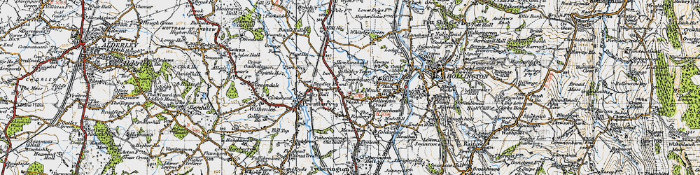 Old map of Butley Town in 1947