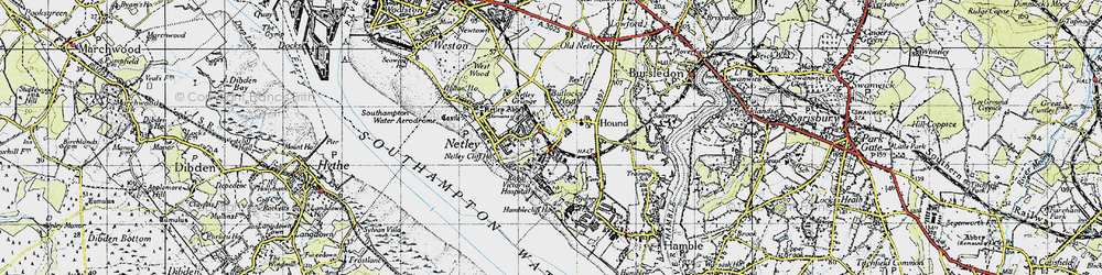 Old map of Butlocks Heath in 1945