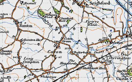 Old map of Butter Bank in 1946