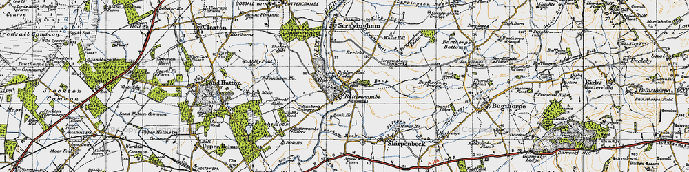 Old map of Aldby Park in 1947