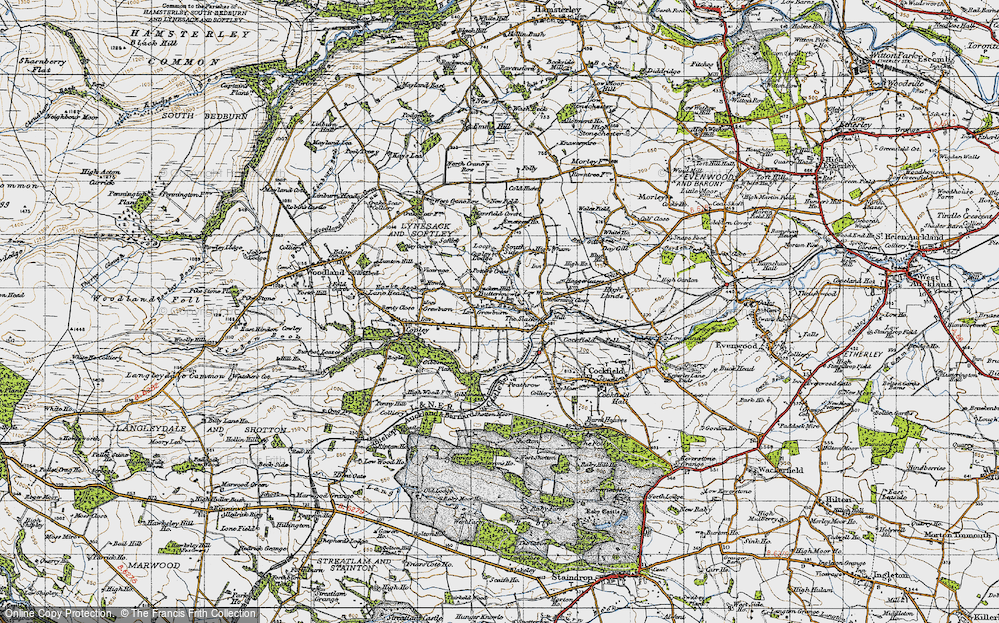 Old Map of Butterknowle, 1947 in 1947