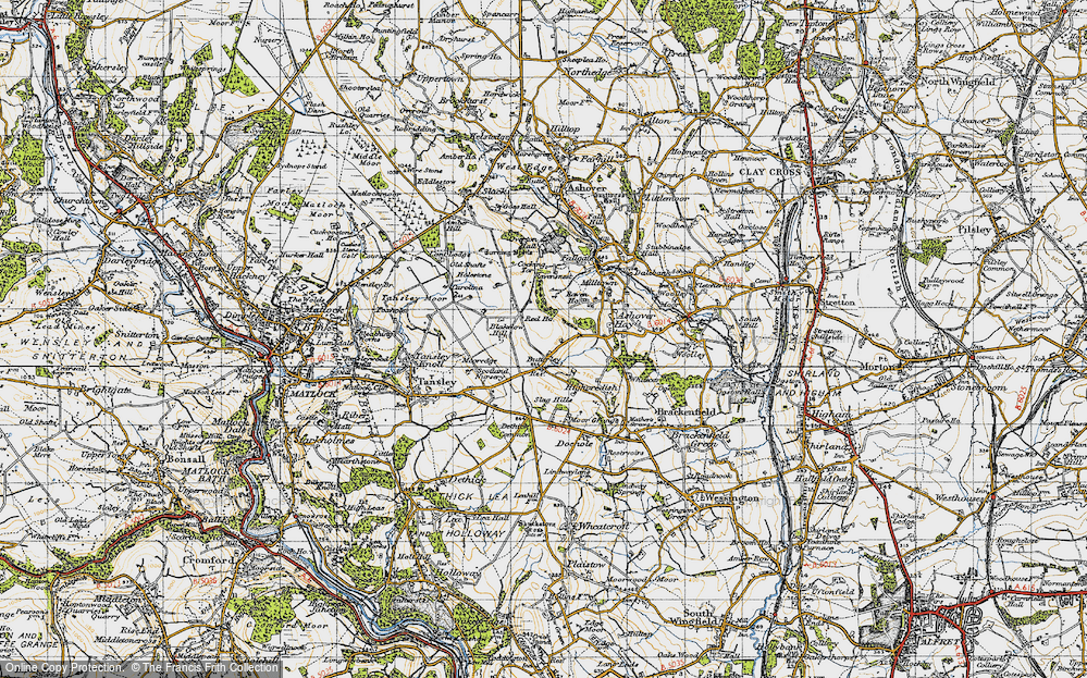 Old Map of Butterley, 1947 in 1947