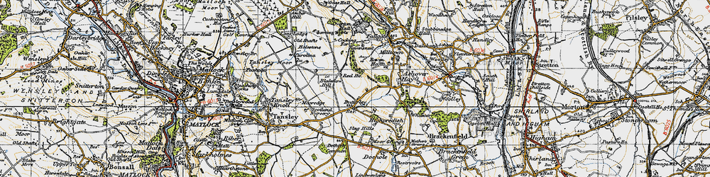 Old map of Butterley in 1947