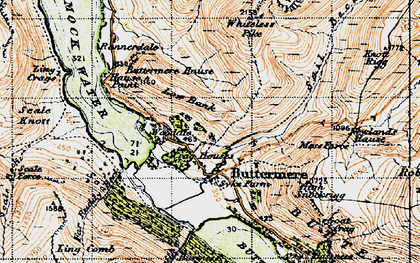 Old map of Burtness Wood in 1947