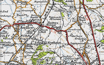 Old map of Butters Green in 1946