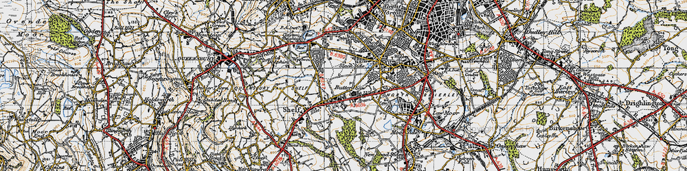 Old map of Buttershaw in 1947