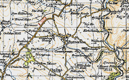 Old map of Bolland's Hall in 1947