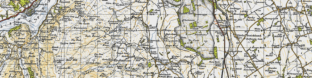 Old map of Butterwick in 1947