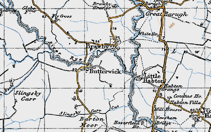 Old map of Barton Moor in 1947