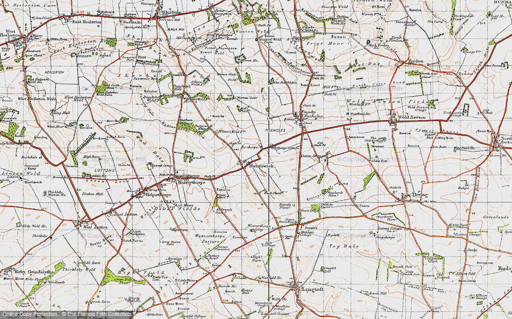 Old Map of Butterwick, 1947 in 1947