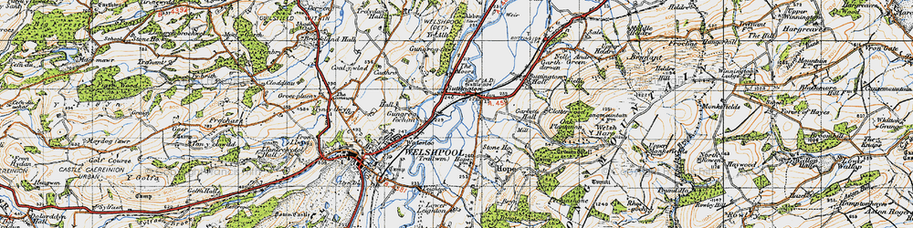 Old map of Buttington in 1947