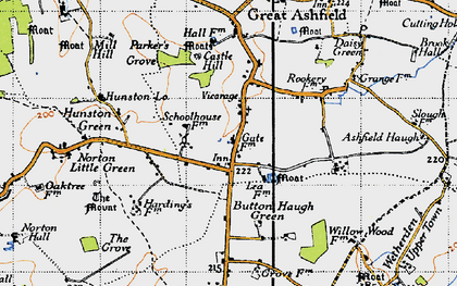 Old map of Button Haugh Green in 1946