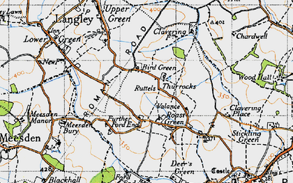 Old map of Butts Green in 1946
