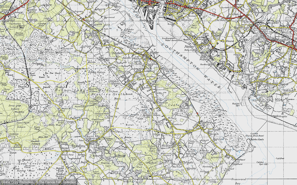 Old Map of Buttsash, 1945 in 1945