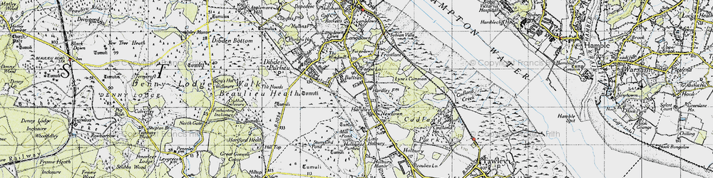 Old map of Buttsash in 1945