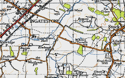 Old map of Buttsbury in 1946