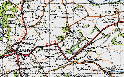 Old map of Buxley in 1947