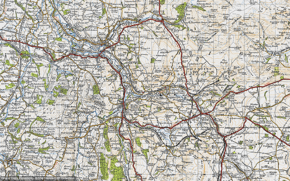 Old Map of Buxworth, 1947 in 1947