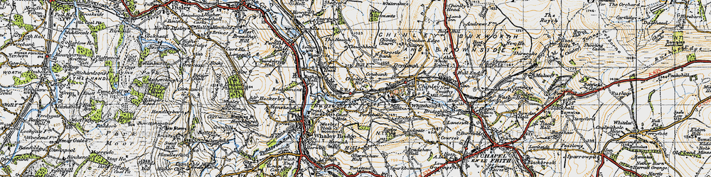 Old map of Buxworth in 1947