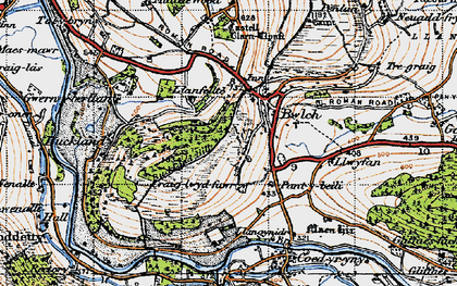 Old map of Bwlch in 1947