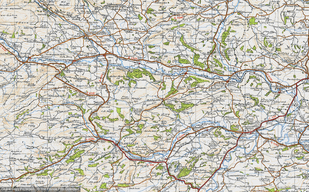 Old Map of Bwlchyddar, 1947 in 1947