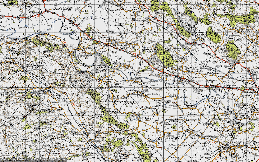 Old Map of Bycross, 1947 in 1947