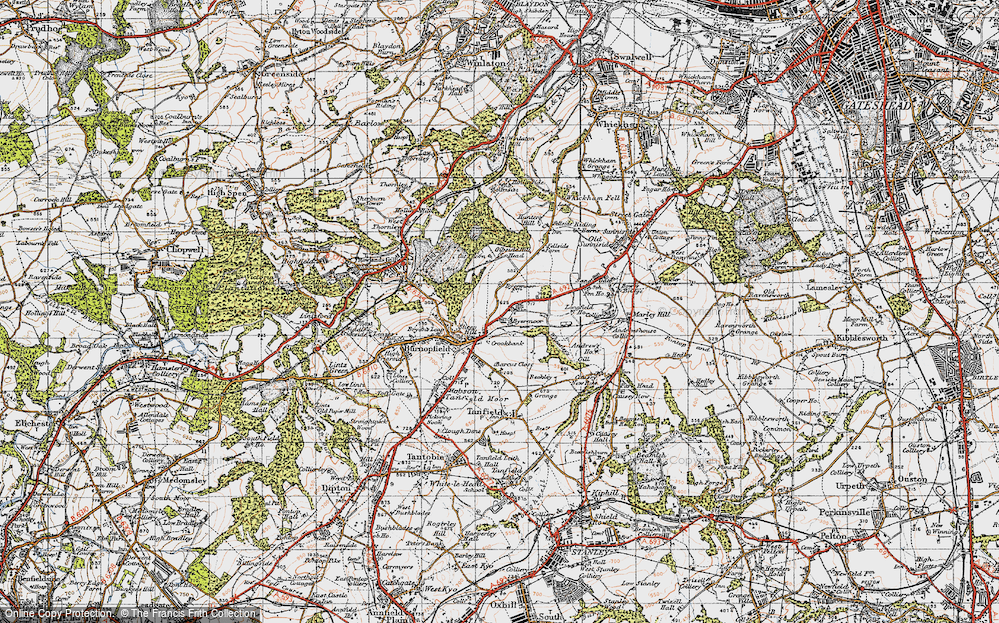 Old Map of Byermoor, 1947 in 1947