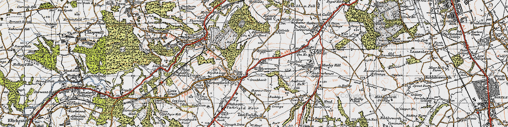 Old map of Byermoor in 1947