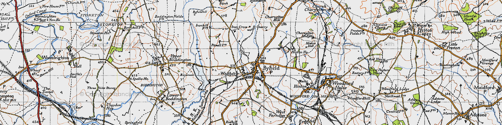 Old map of Byfield in 1946