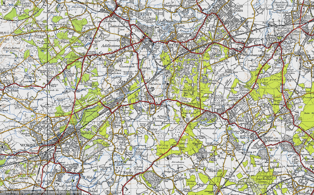 Old Map of Byfleet, 1940 in 1940