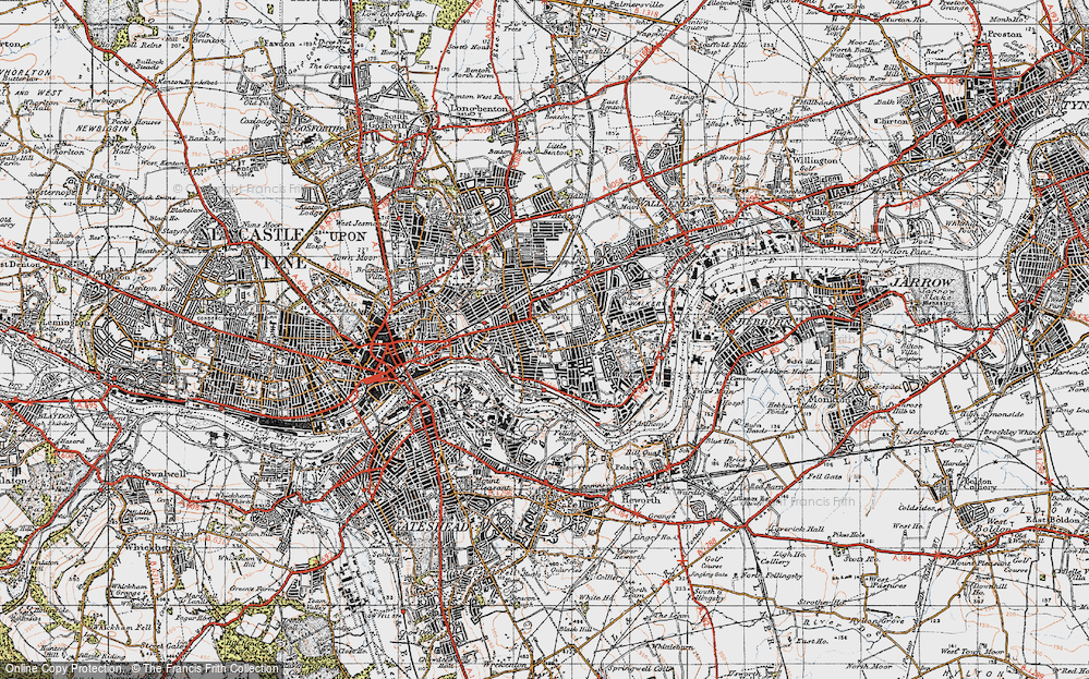 Old Map of Byker, 1947 in 1947