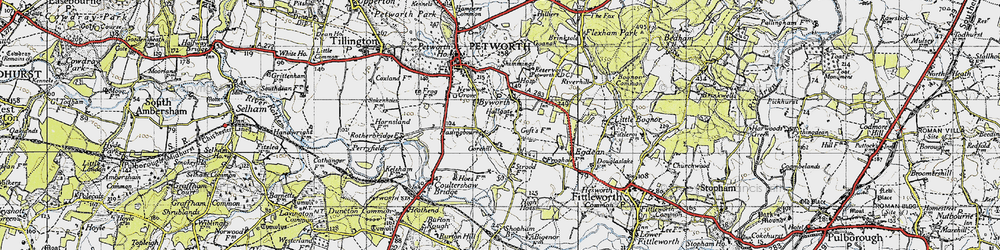 Old map of Byworth in 1940
