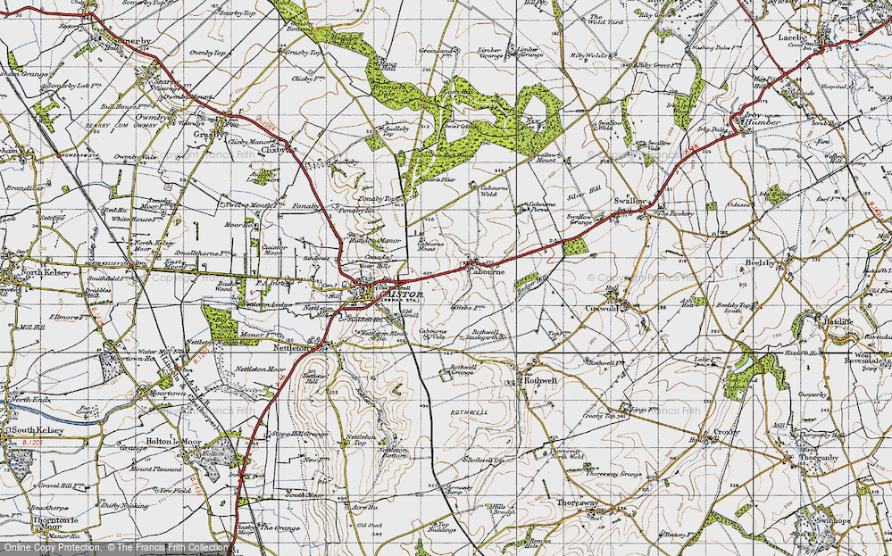 Old Map of Cabourne, 1946 in 1946