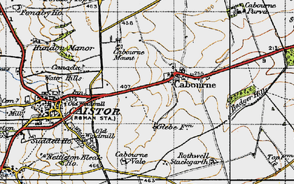 Old map of Cabourne in 1946