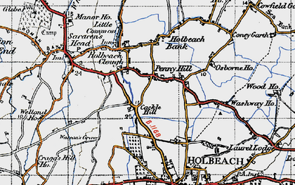Old map of Cackle Hill in 1946