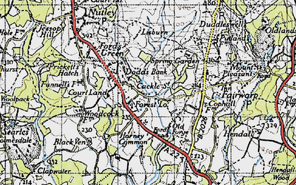 Old map of Cackle Street in 1940
