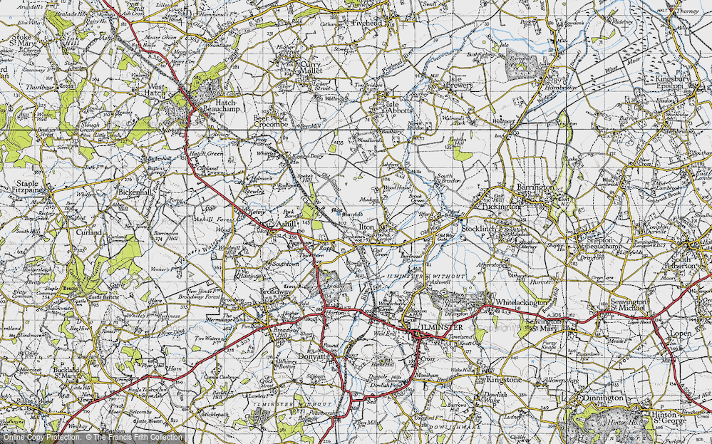 Old Map of Cad Green, 1945 in 1945