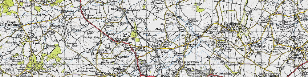 Old map of Cad Green in 1945