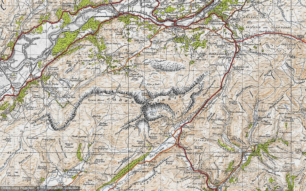 Old Map of Cadair Idris, 1947 in 1947