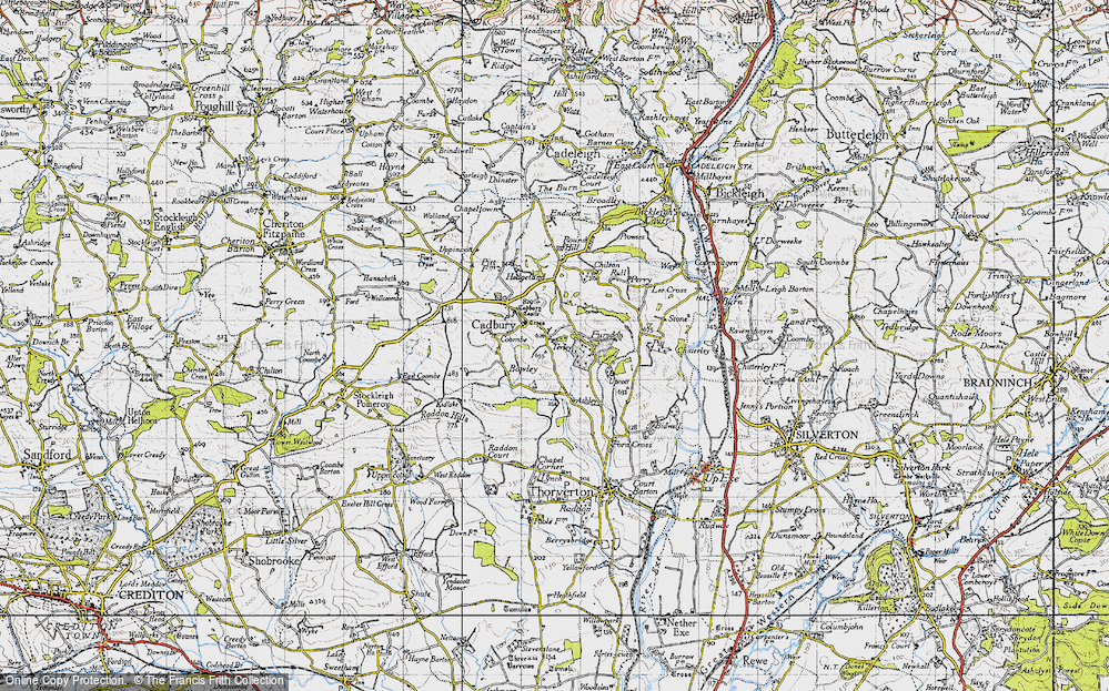 Old Map of Historic Map covering Bowley in 1946