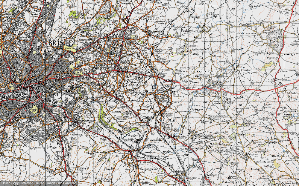 Old Map of Cadbury Heath, 1946 in 1946