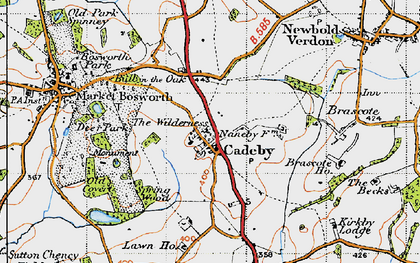 Old map of Bull in the Oak in 1946