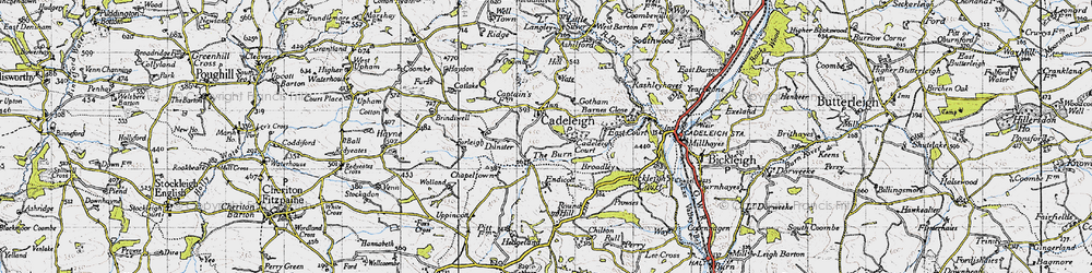Old map of Yate in 1946