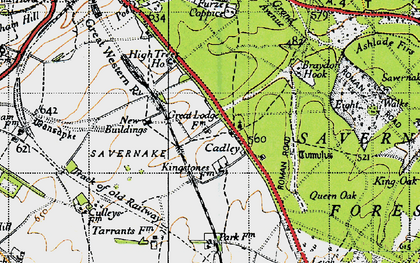 Old map of Braydon Hook in 1940